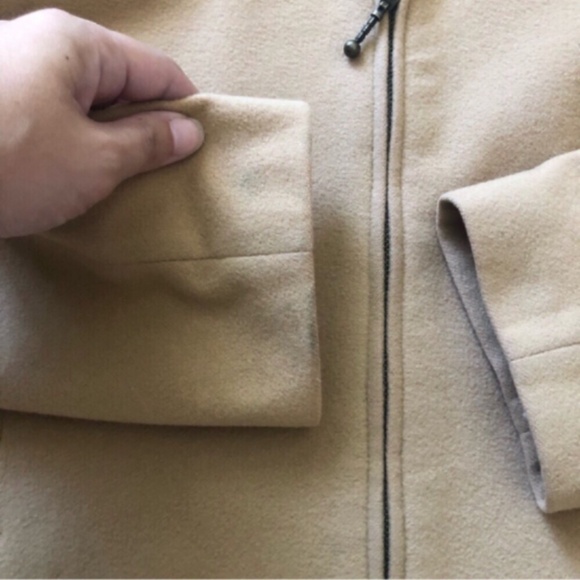 VINTAGE Camel Brown Wool & Cashmere Blend Coat - Picture 2 of 11